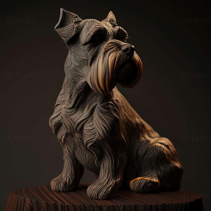 3D model Zwergschnauzer dog (STL)